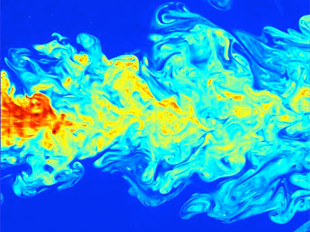 Submerged turbulent jet