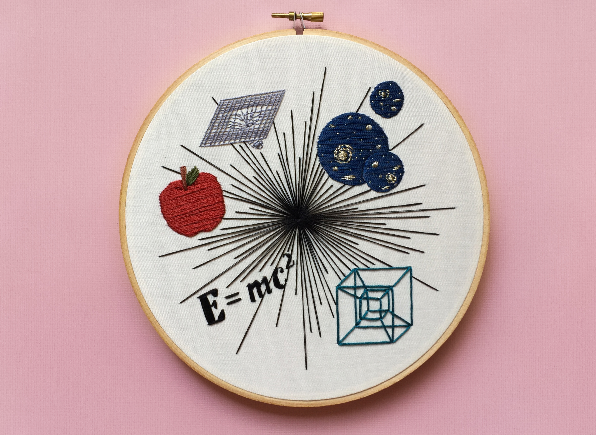 String Theory: embroidered illustration