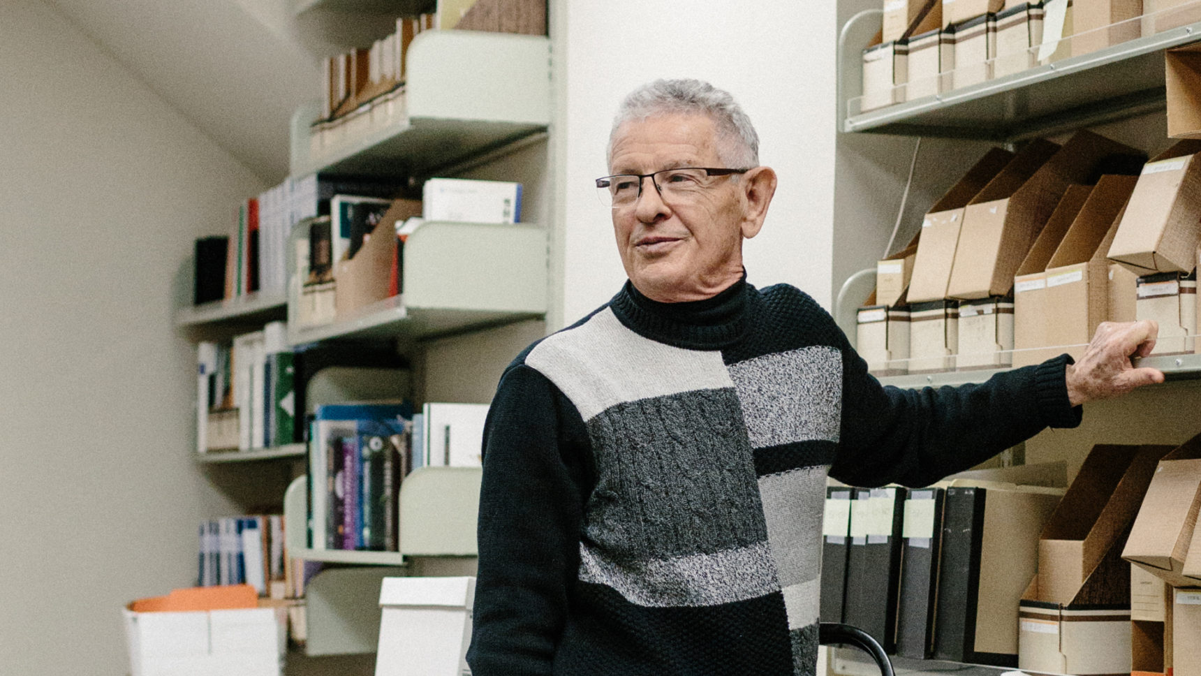 Marcus Feldman in his office at Stanford University, CA