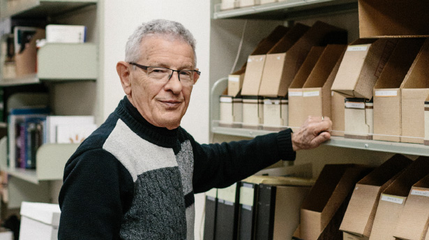 Marcus Feldman in his office at Stanford University, CA