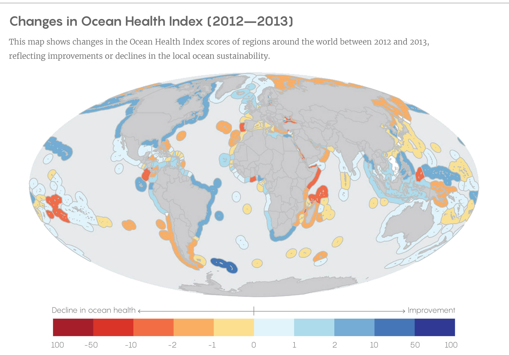 Changes in Ocean Health Index (2012-2013)