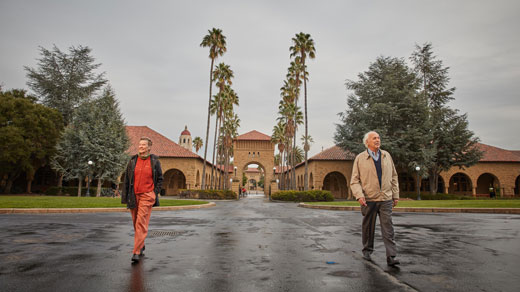 Helen Quinn and Roberto Peccei at Stanford University