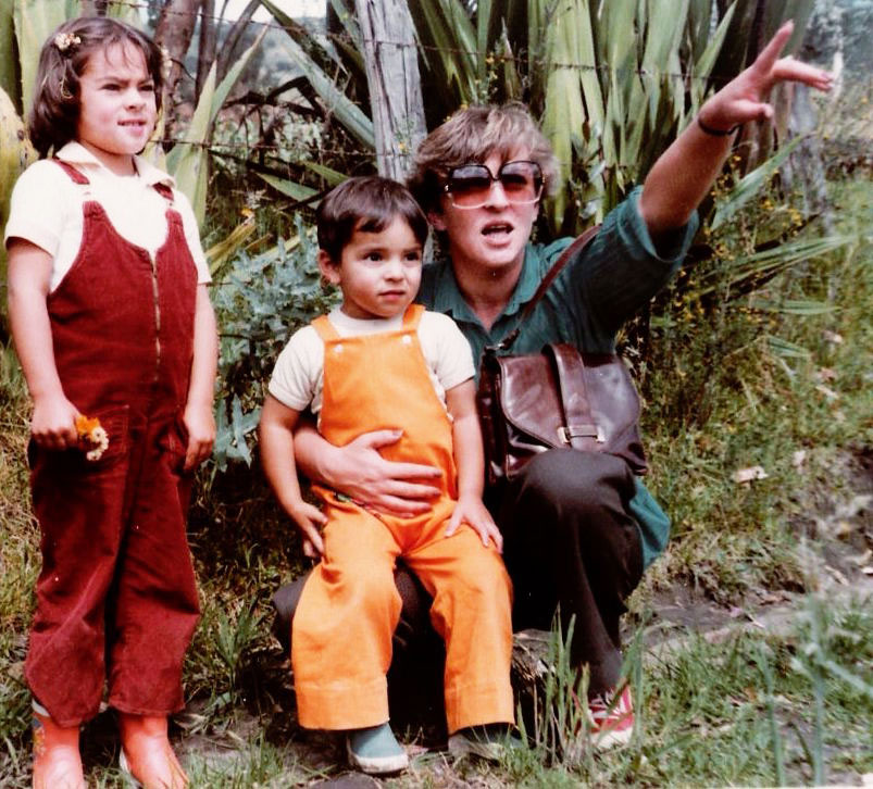 Federico Ardila as a child in Colombia with his mother, Amparo, and his sister, Natalia.