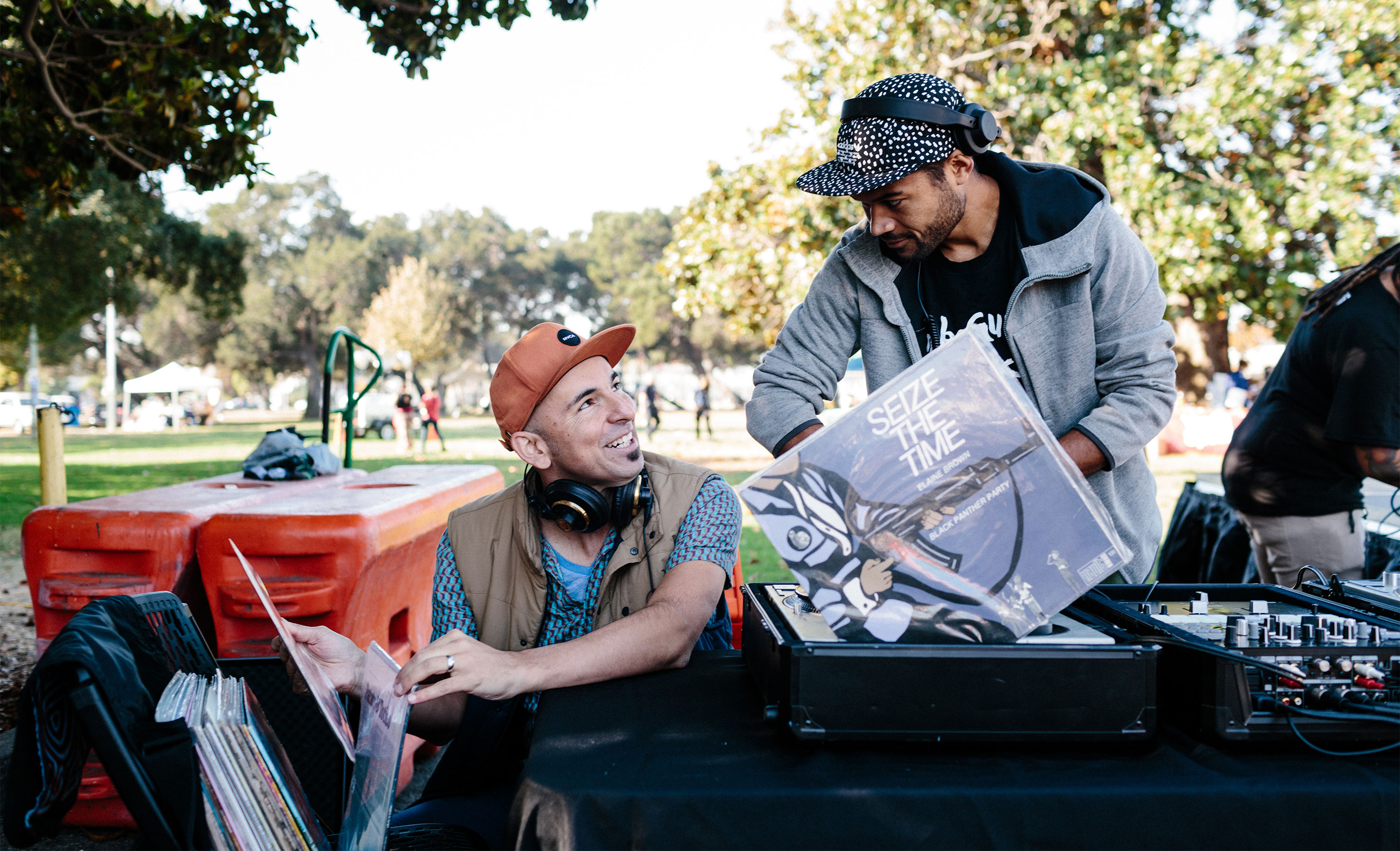 Federico Ardila DJing at the 2017 Life Is Living Festival in Oakland.