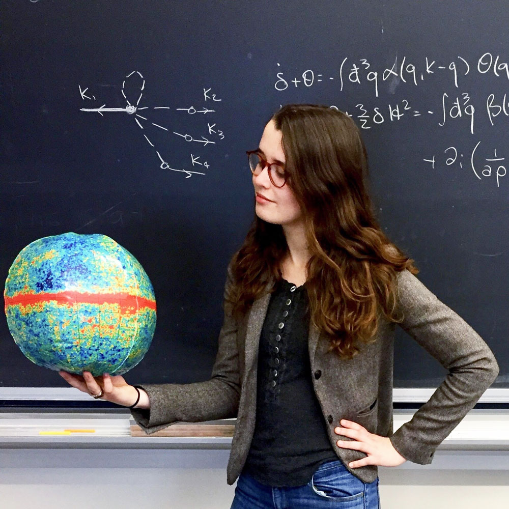 Katelin Schutz, a graduate student at the University of California, Berkeley, led a new analysis that disfavors the presence of a dark matter disk in the galaxy.