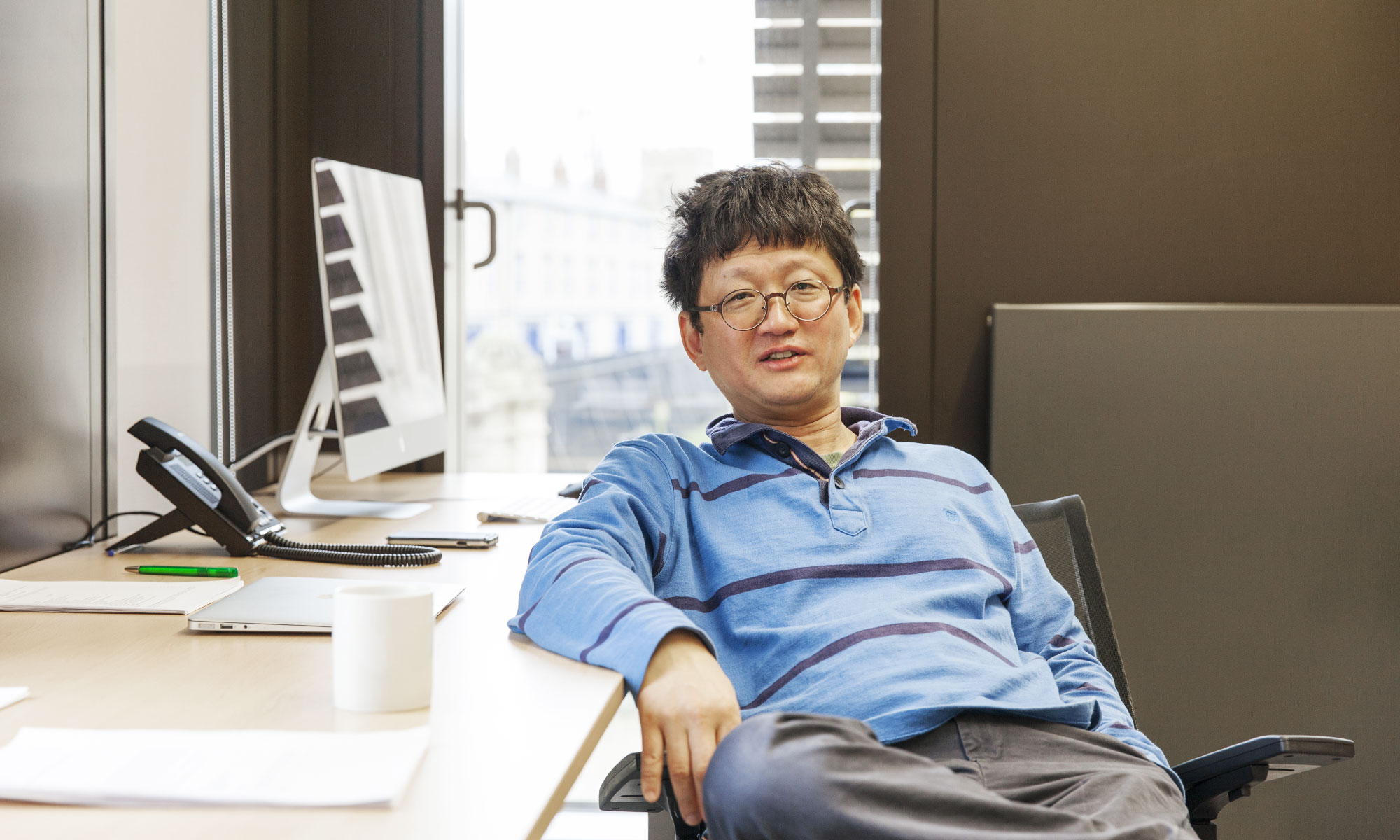 Minhyong Kim in his office