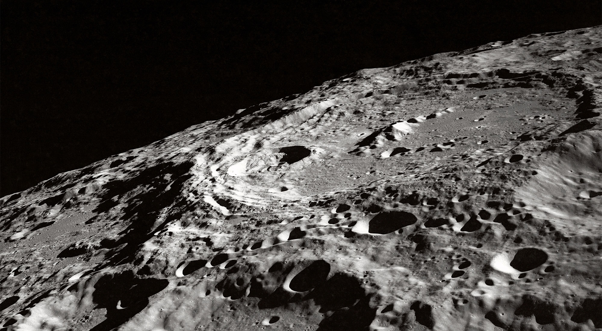 Photo of the moon's craters