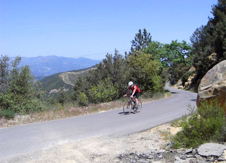 Photo of Joe Polchinski biking