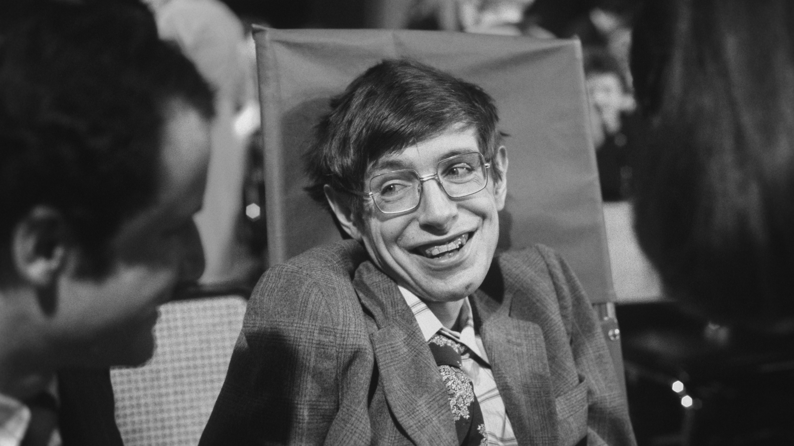 Photo of Stephen Hawking in 1979 in Princeton, New Jersey.