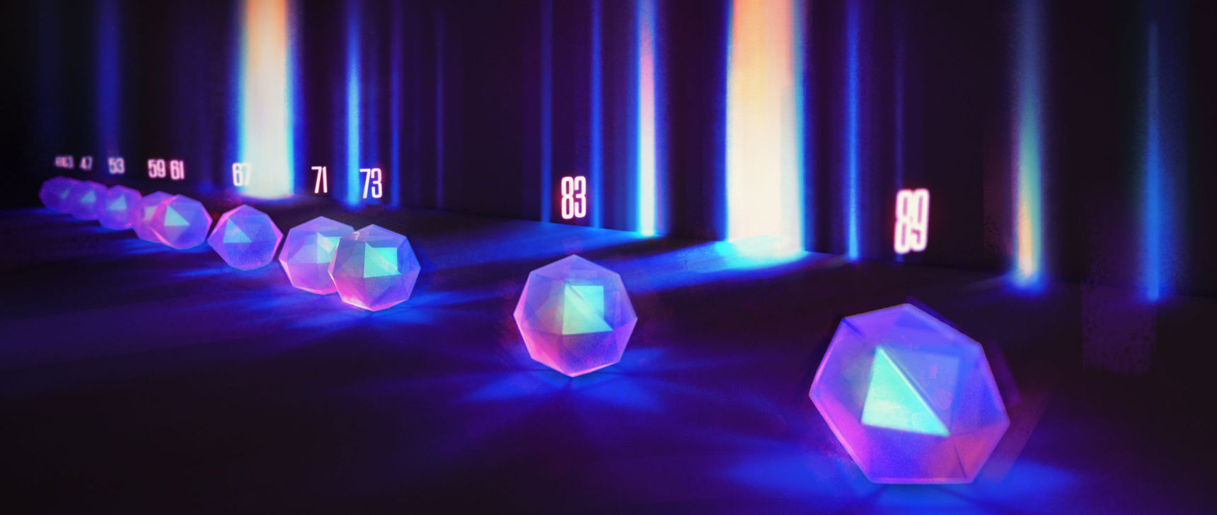 Crystal diffraction art for "A Chemist Shines Light on a Surprising Prime Number Pattern"