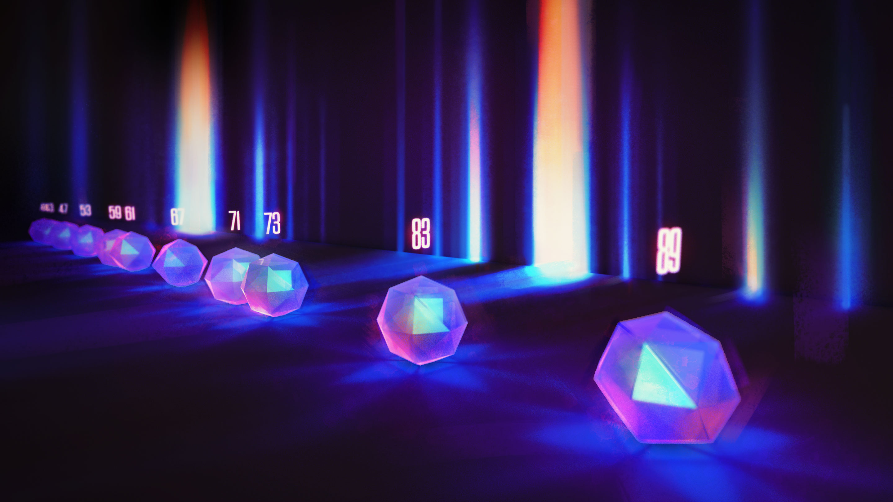 Crystal diffraction art for "A Chemist Shines Light on a Surprising Prime Number Pattern"