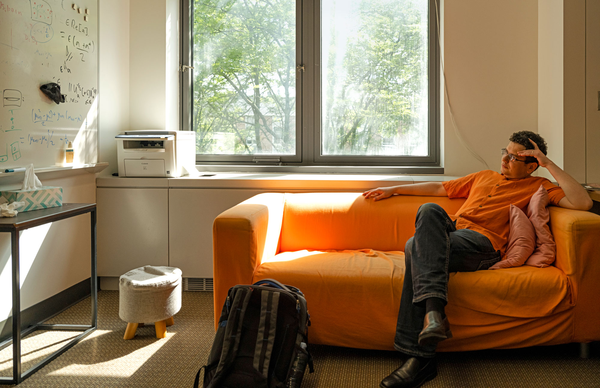 Braverman’s preferred place to think is the sofa in his office. Many of the questions he ponders involve quantifying the hardness of difficult problems.