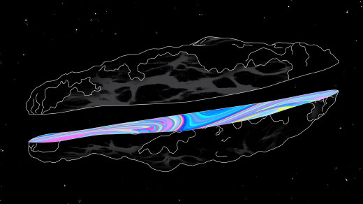 Art for "Interstellar Visitor Found to Be Unlike a Comet or an Asteroid"