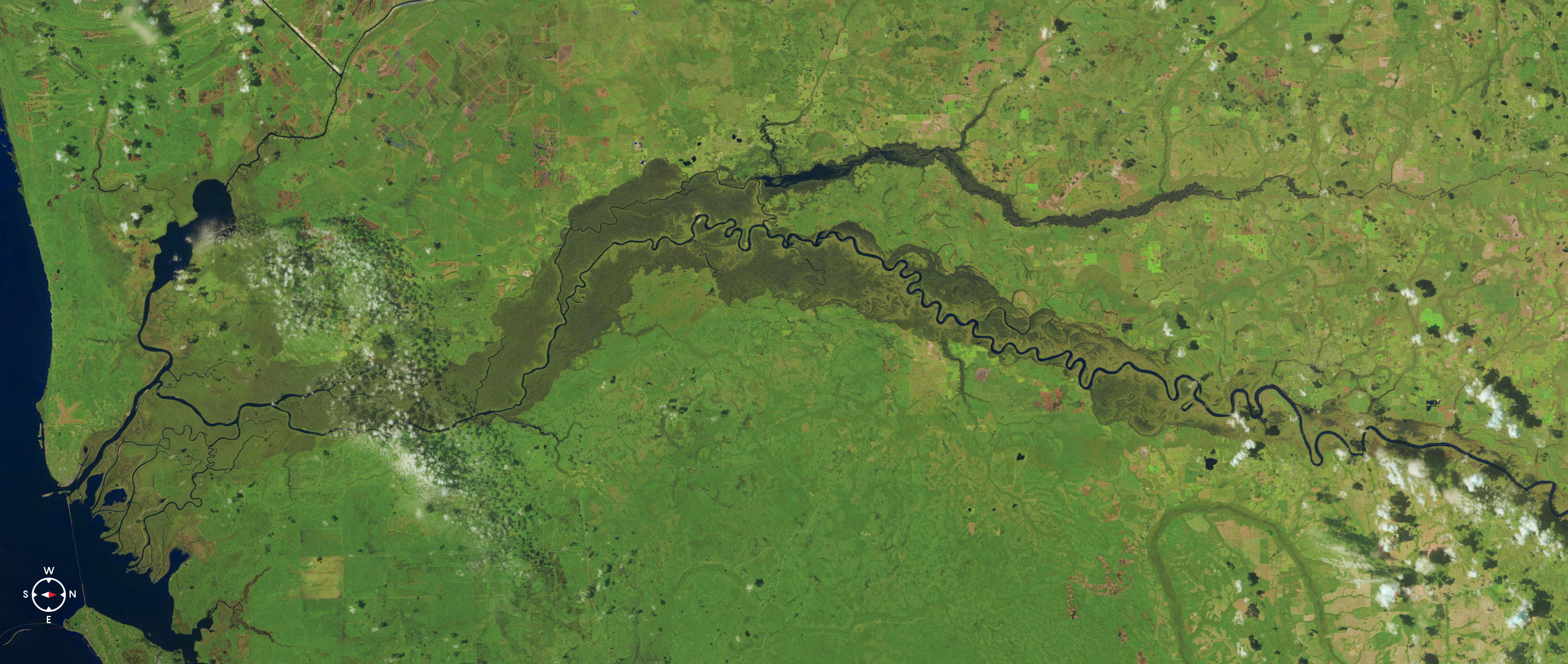 Satellite photo of the Apalachicola River