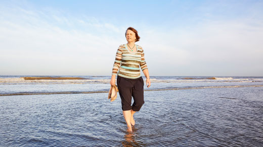 Ewine van Dishoeck at Noordwijk beach in the Netherlands.