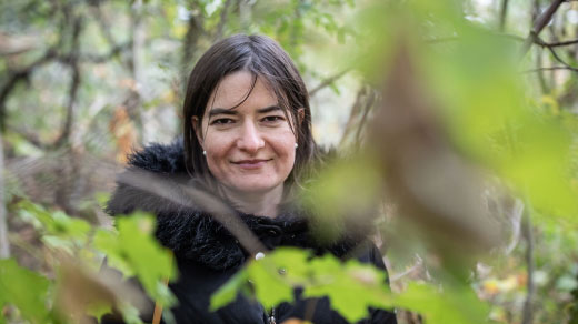 Valeria Pettorino in the woods near CosmoStat