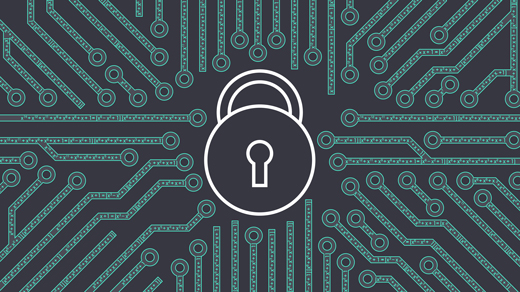 Illustration of lock with polynomials surrounding it