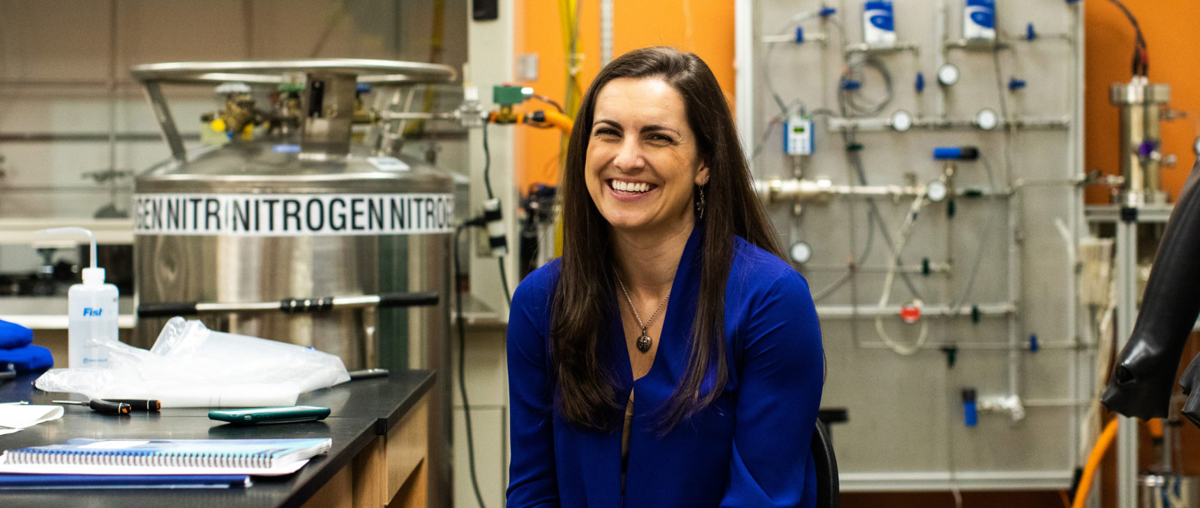 PHOTO: Sarah Hörst in her lab at JHU