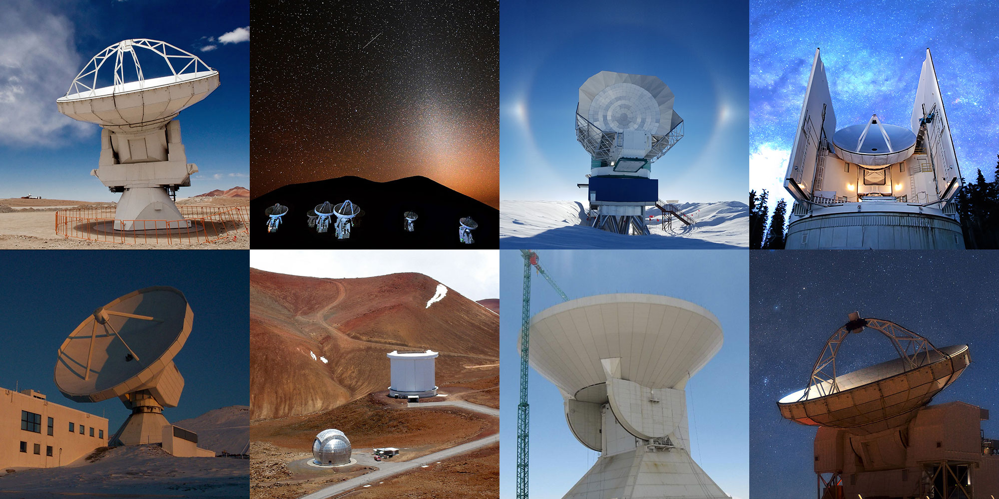 COLLAGE: 8 telescopes