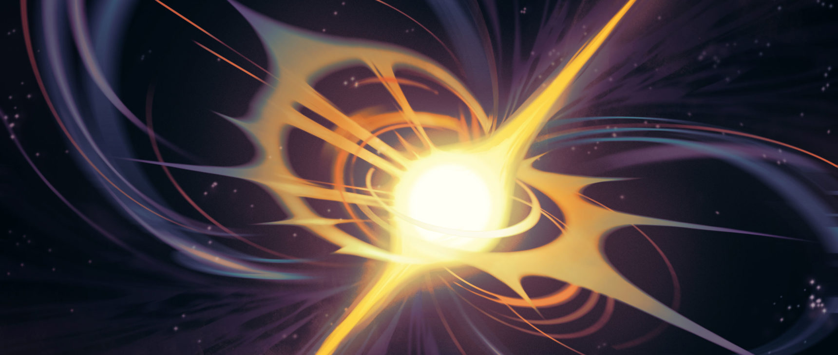 Stylized illustration of a supernova