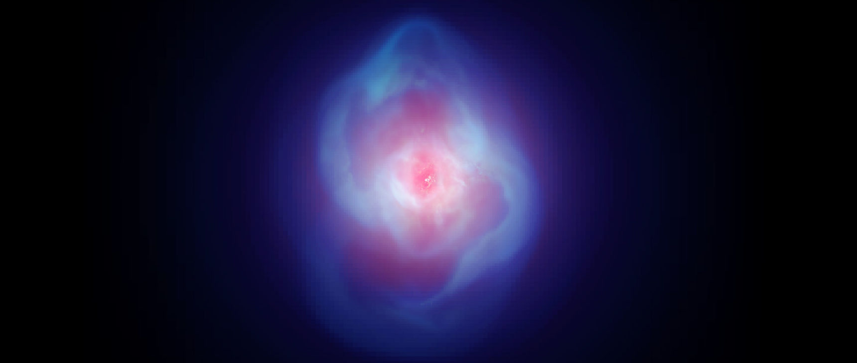 Video simulation of gas around a black hole.