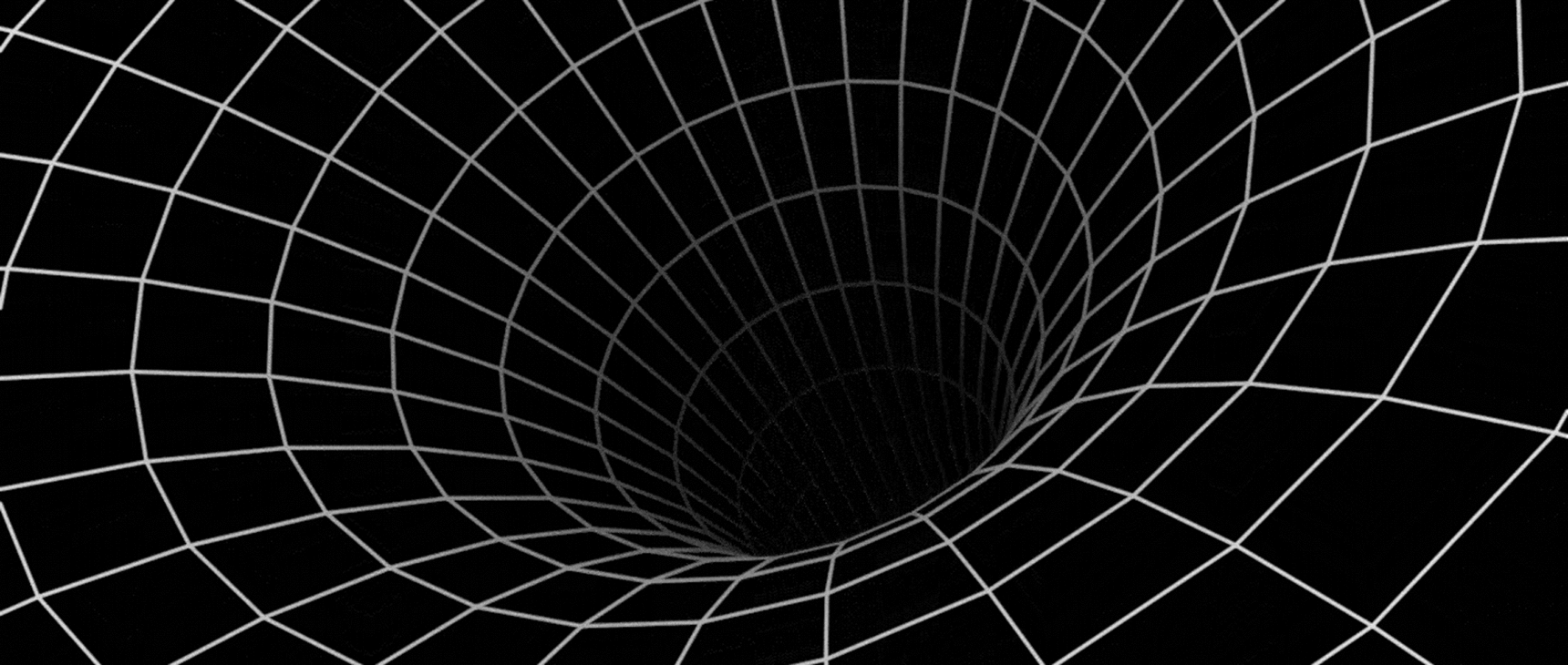 Animation of a black hole rotating.