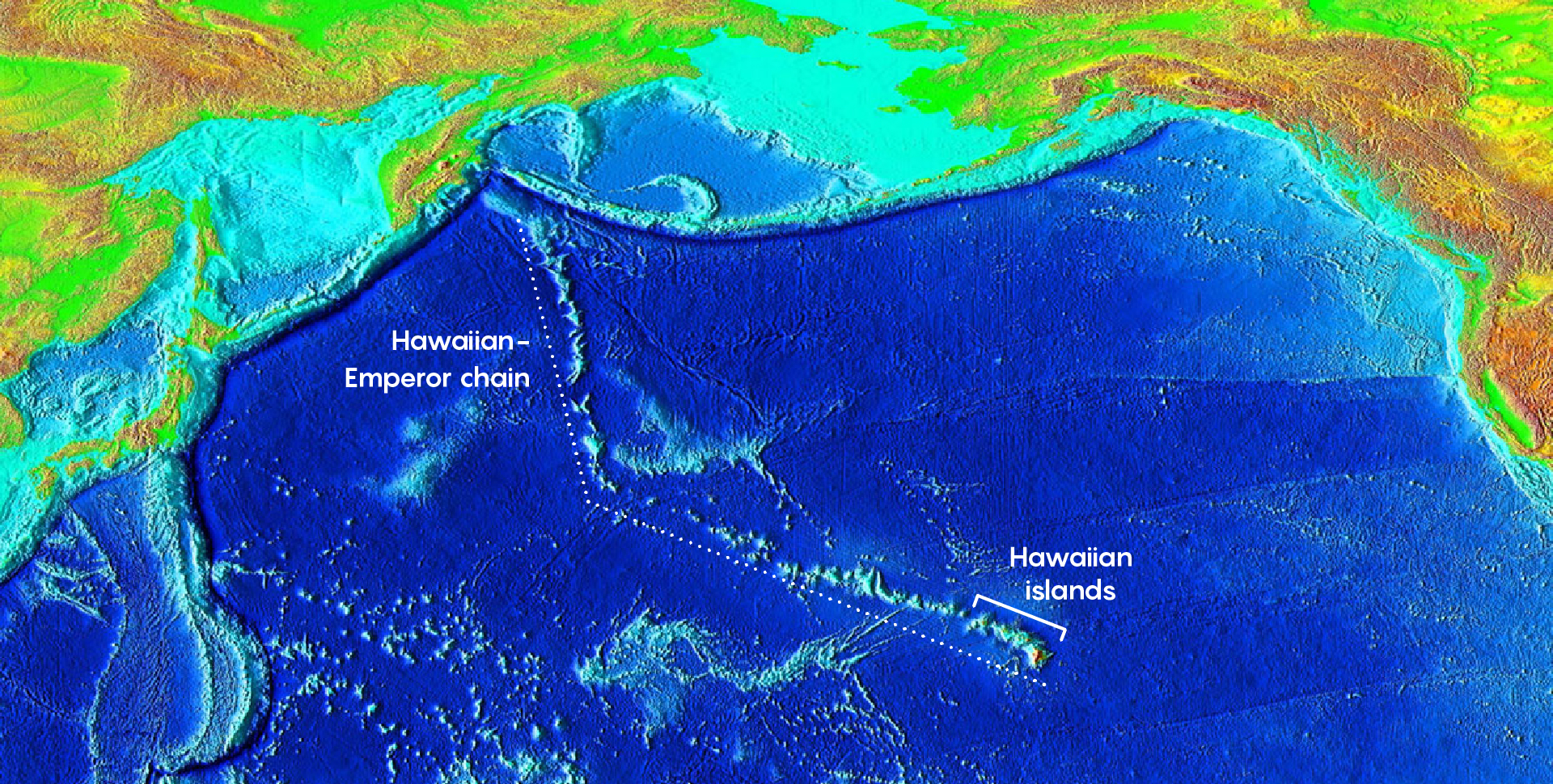 Map of the Hawaiian-Emperor chain.