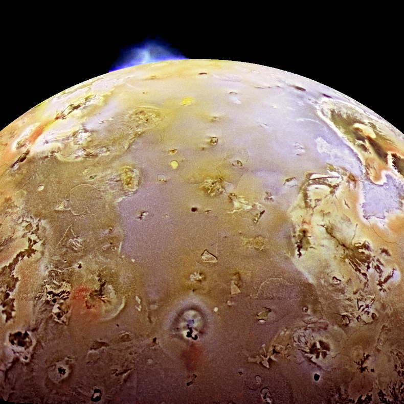 Volcanic eruptions on Jupiter’s moon Io.