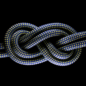 Photo of a complicated knot.