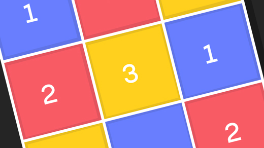 An animation showing a 3-by-3 Latin square, with numbers color coded, and the equivalent graph.