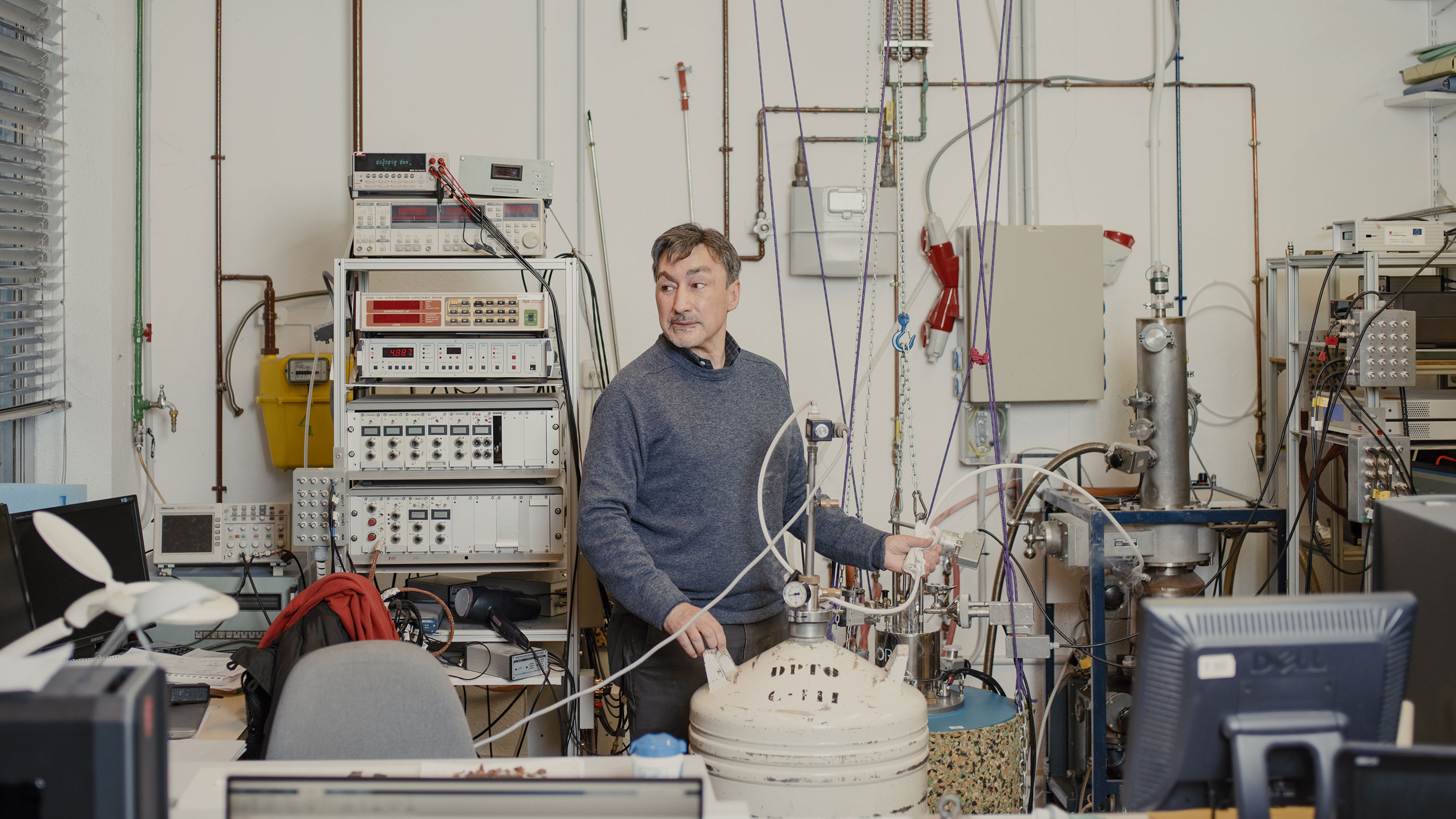 Miguel Ramos in his laboratory.