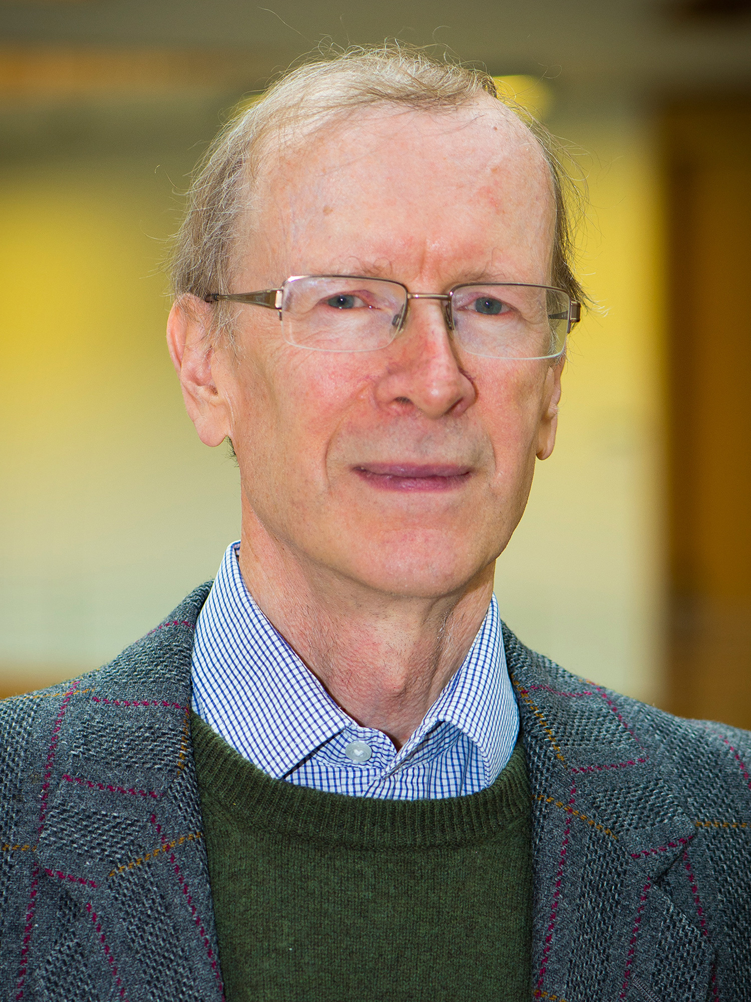 A portrait of the mathematician Andrew Wiles.