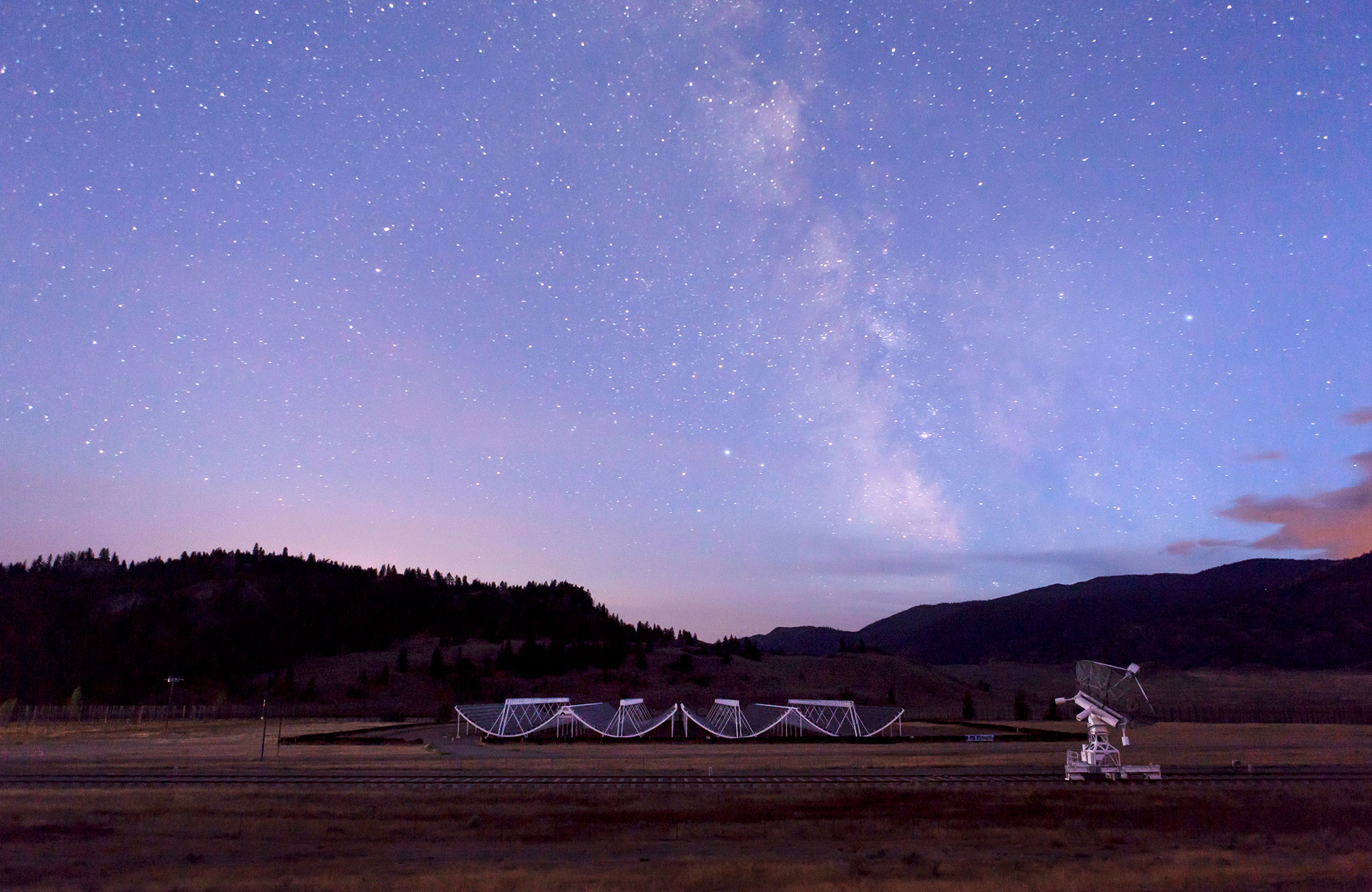 CHIME radio telescope.