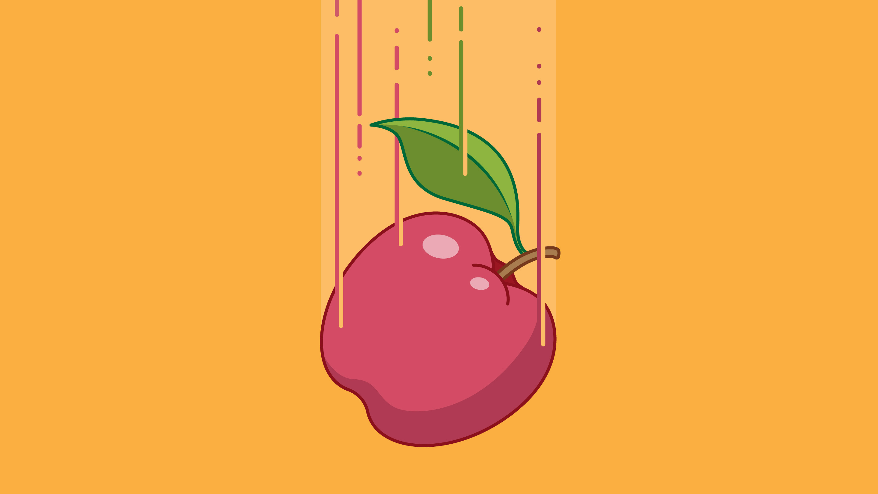 A falling apple.