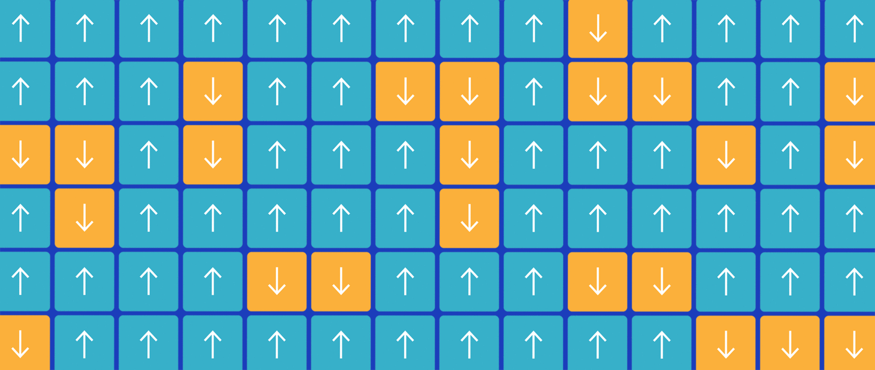 Gif of a grid of arrows whose directions flip up and down.