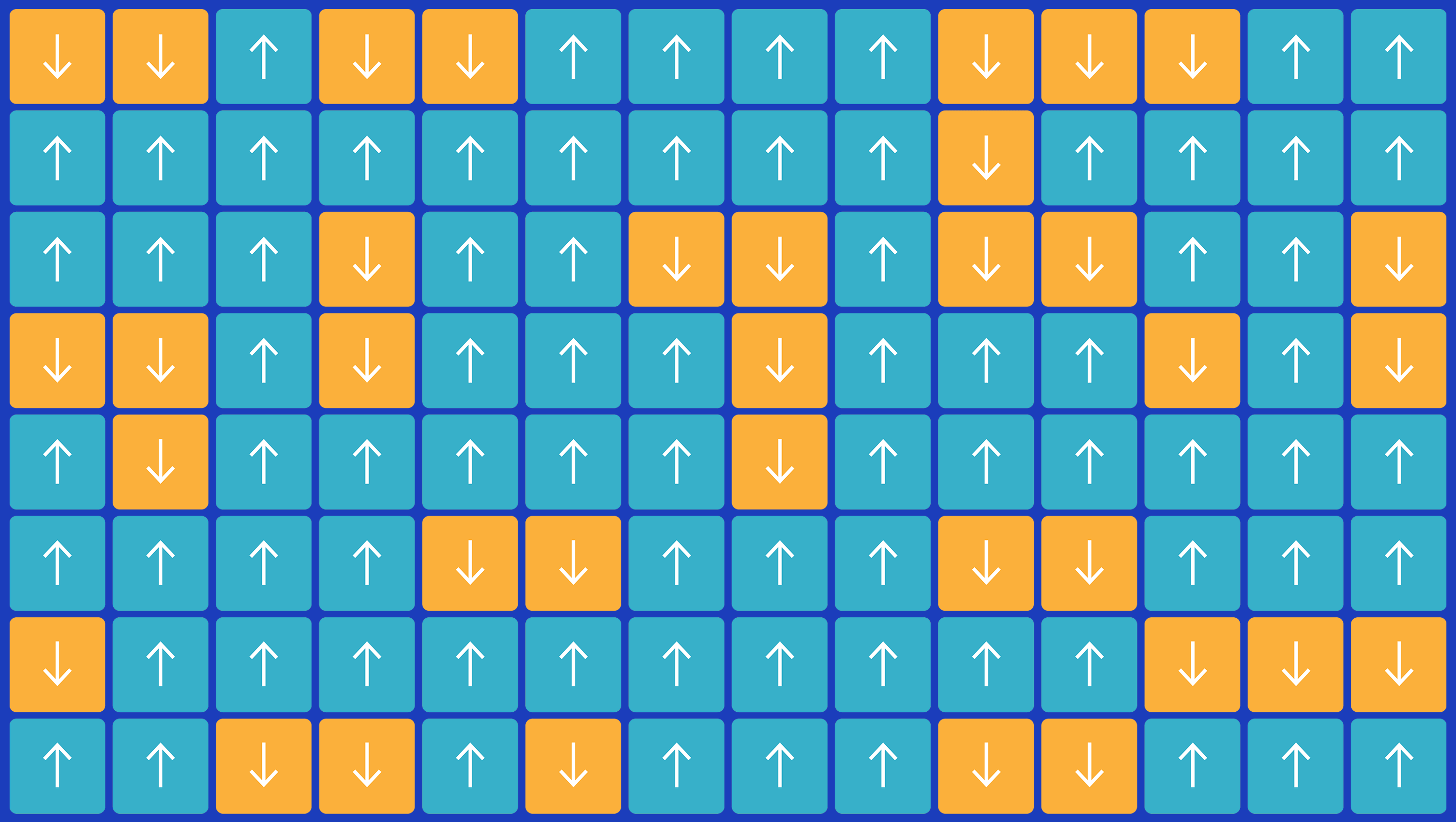 Gif of a grid of arrows whose directions flip up and down.