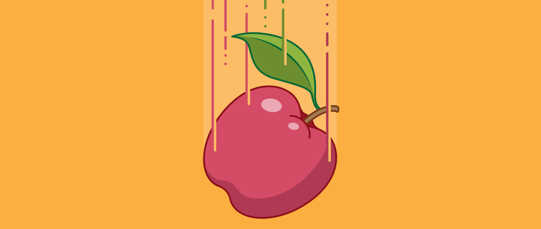 A falling apple.