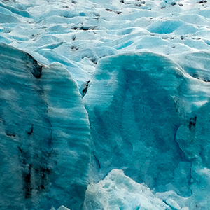 An ice sheet stretching into the distance.