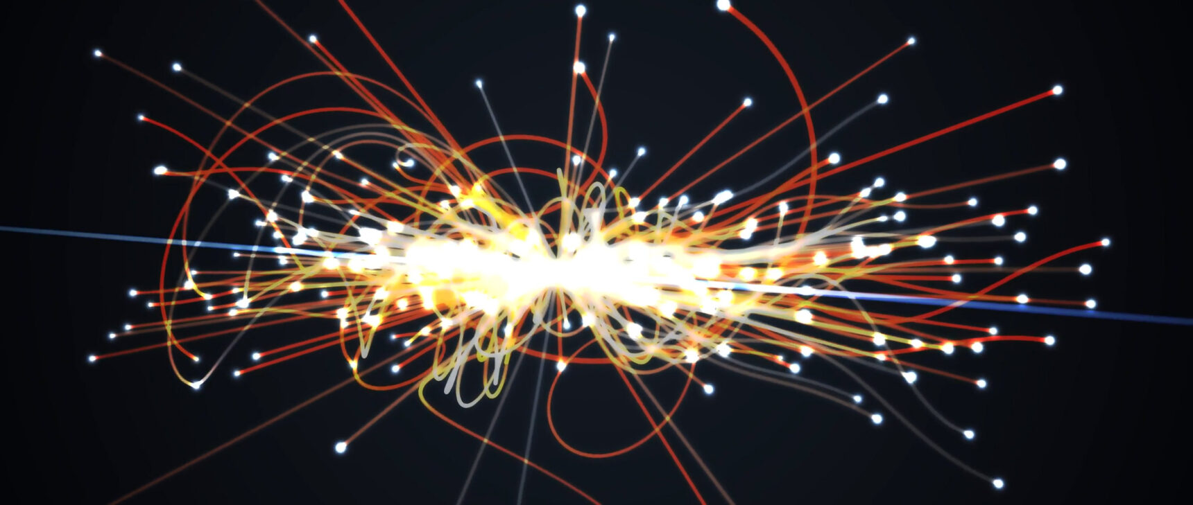 An animation of a particle collision