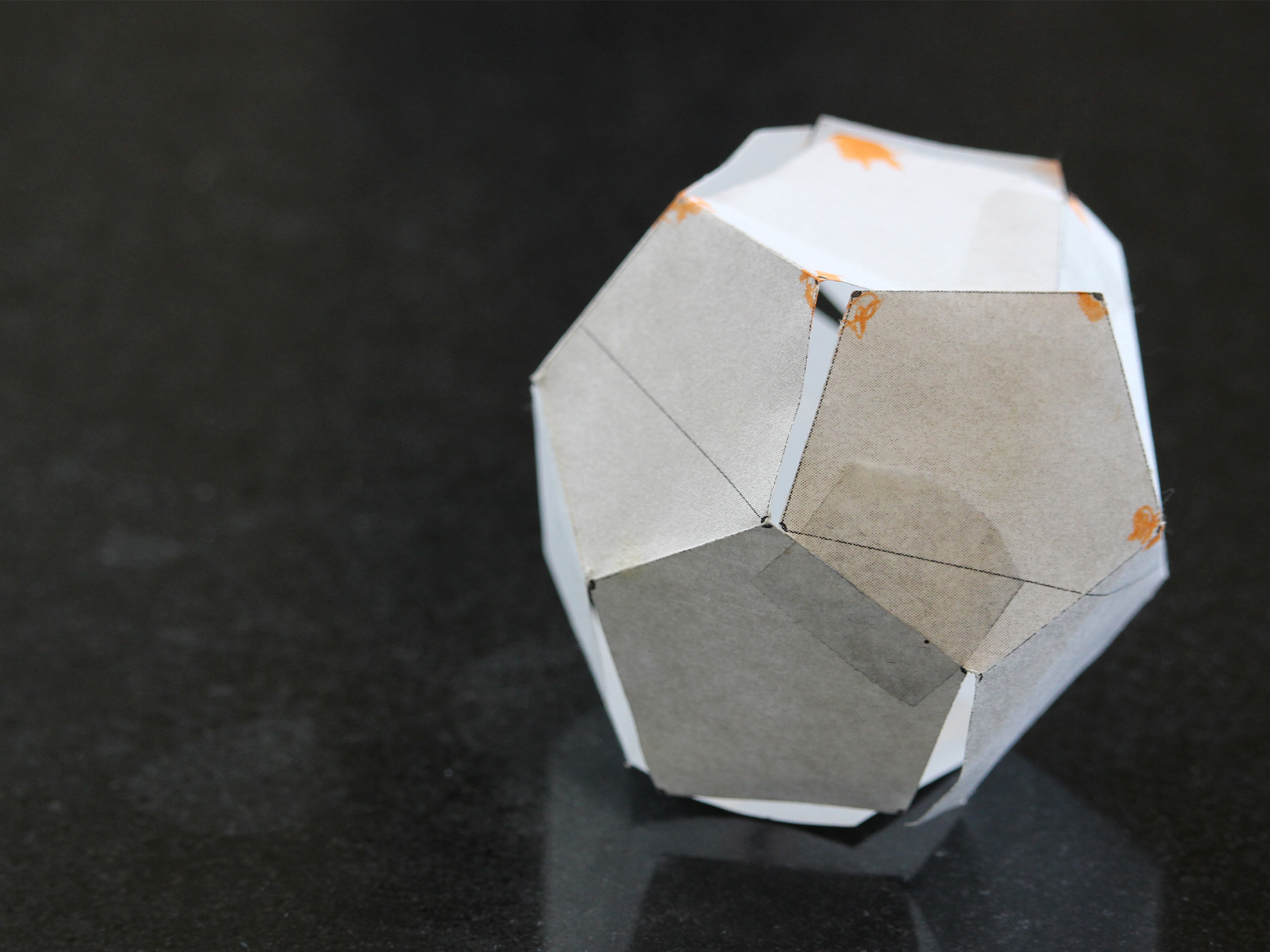 A paper dodecahedron