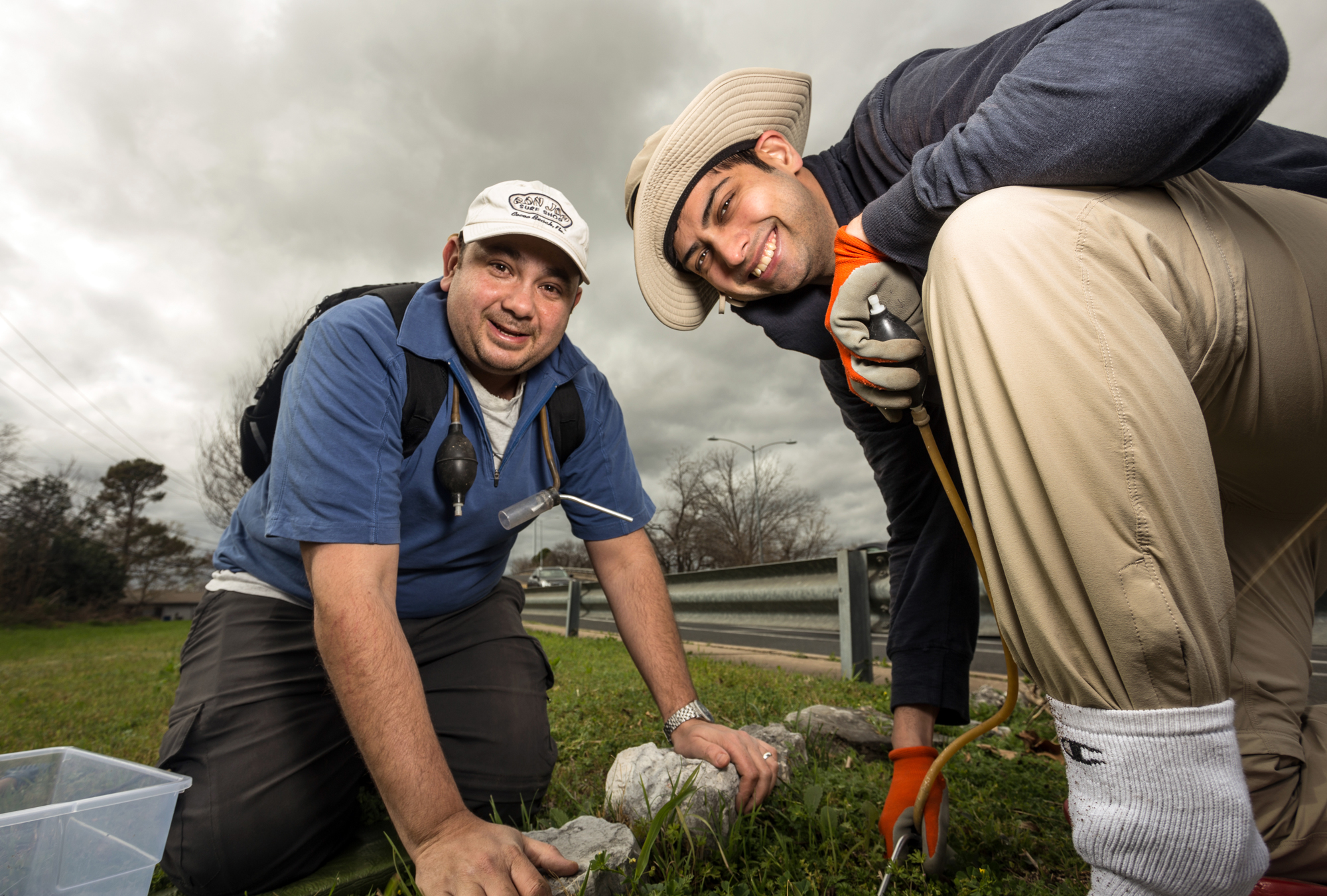 Photo of Ehab Abouheif and Arjuna Rajakumar.