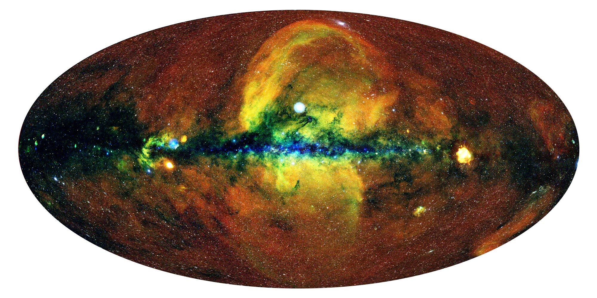 The Milky Way galaxy shown in X-rays.