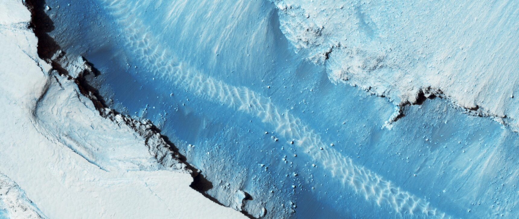 Blue faults of Cerberus Fossae