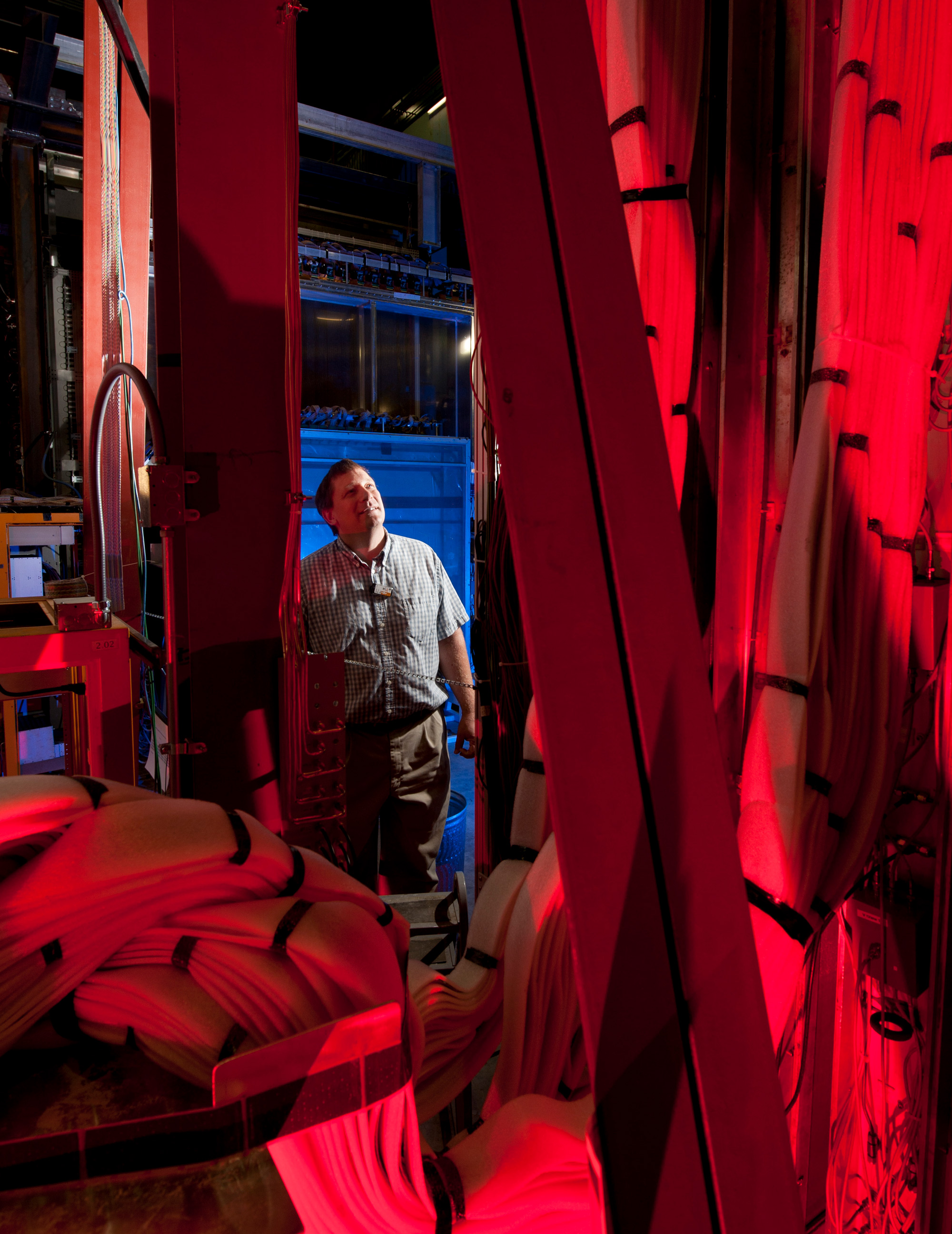 Paul Reimer and a particle-physics laboratory with lots of wires.