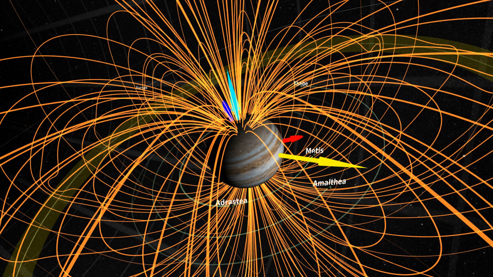 A video of Jupiter’s magnetosphere.