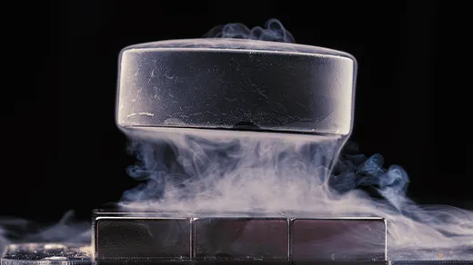 A levitating puck of material.