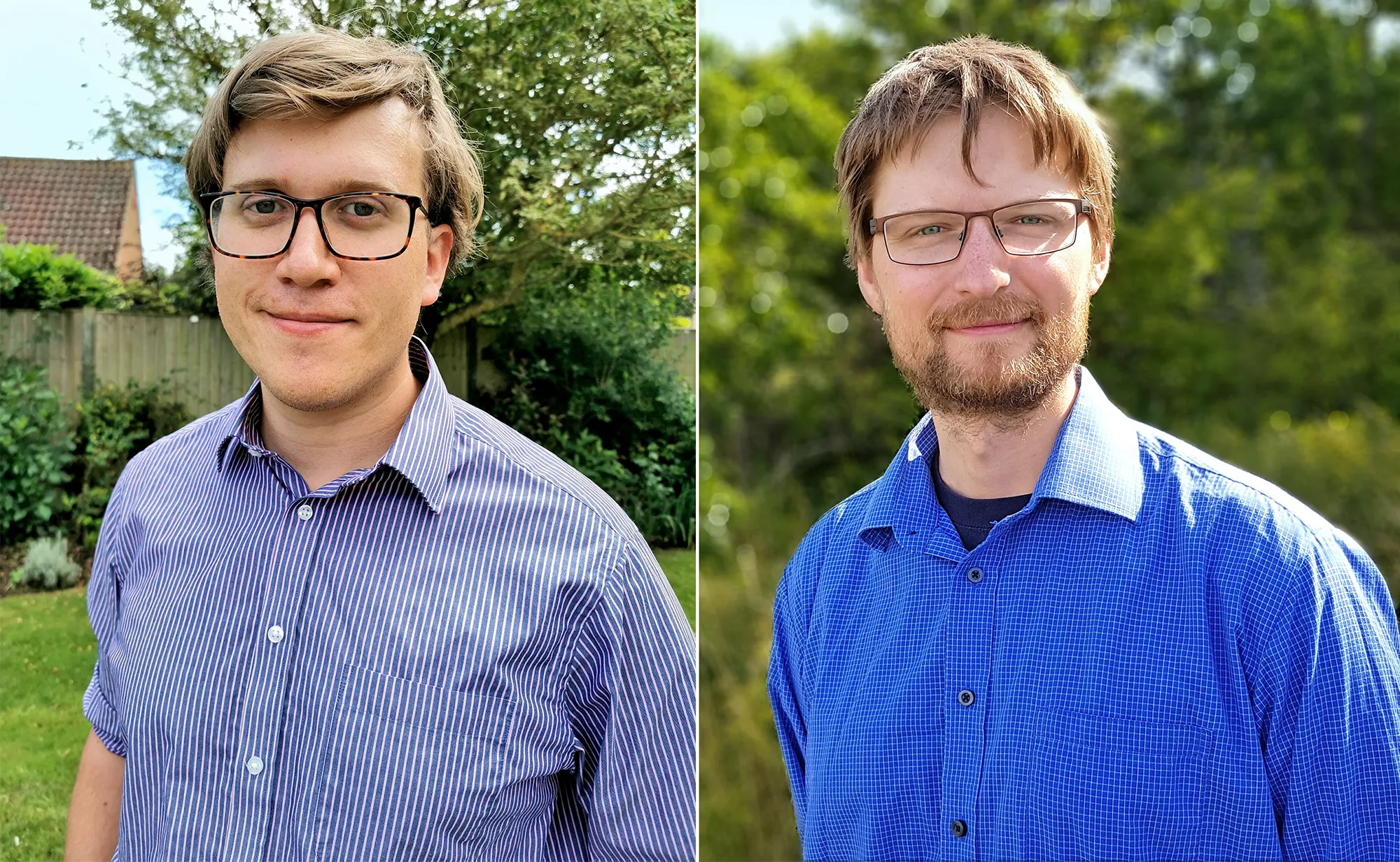 Portraits of mathematicians Olof Sisask and Thomas Bloom.