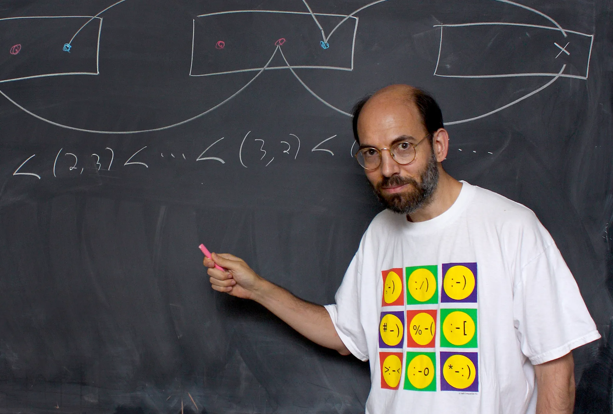 A portrait of William Gasarch, a computer science professor at the University of Maryland.