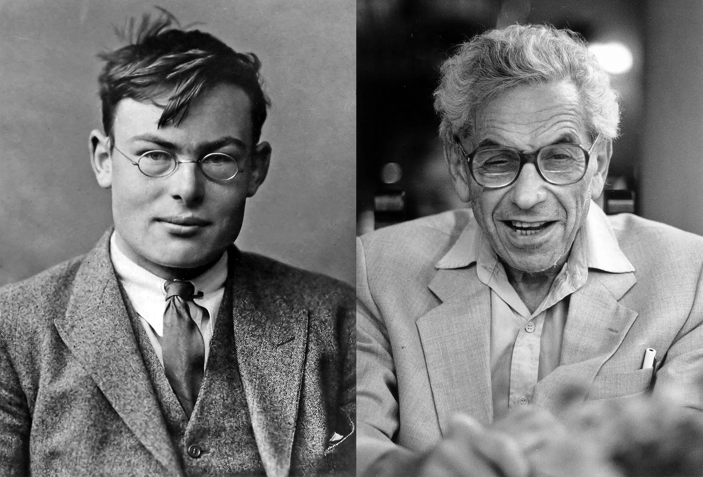 Portraits of Frank Ramsey and Paul Erdős.