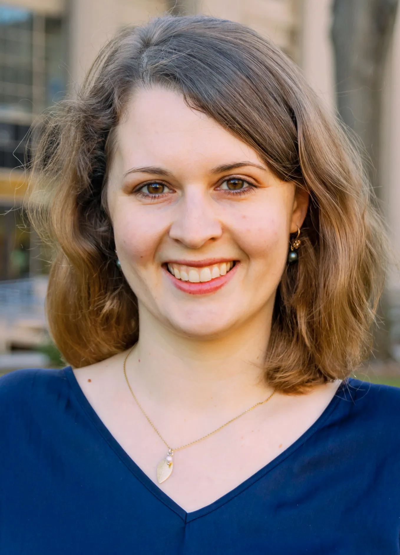 A headshot of Eilers. She’s wearing a navy blue shirt.